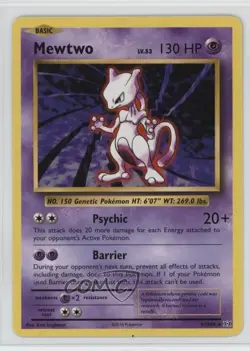Mewtwo Holo Pokemon XY Evolutions 20th Anniversary #51 - Image 1