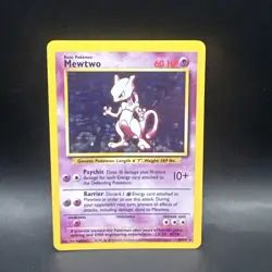 Pokemon TCG Mewtwo Base Set 10/102 Holo Unlimited Holo Rare - Image 1
