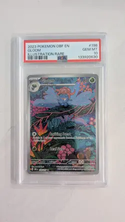 Gloom 198/197 Illustration Rare PSA 10 Pokemon TCG SV Obsidian Flames - Image 1