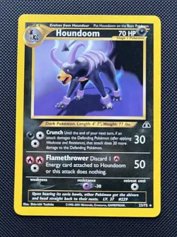 2001 Houndoom 23/75 - Neo Discovery Non-Holo Regular Rare - Pokemon TCG - LP - Image 2