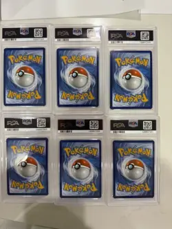 LOT of 6 2025 Pokemon SVP Victini #208 Black Star Promo 5 PSA 8 and 1 PSA 7 - Image 2