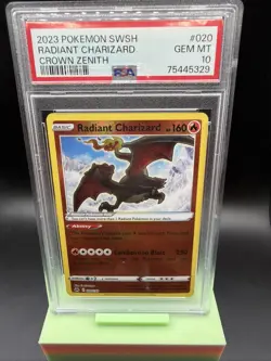 2023 Pokemon SWSH Crown Zenith Radiant Charizard #020/159 PSA 10 - Image 1