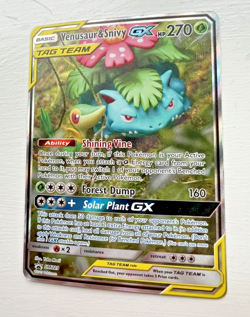2019 Pokemon SUN&MOON TAG TEAM VENUSAR & SNIVY GX SM229 - Image 1