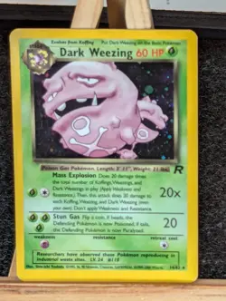 Pokemon TCG - Dark Weezing 14/82 - Team Rocket - Holo Rare - WOTC - LP - Image 1