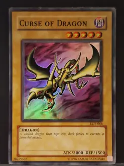 Yugioh Curse of Dragon LOB-066 Super Rare Unlimited NM - Image 1