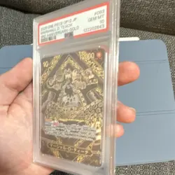 Bandai One Piece OP12 Marshall D. Teach 3rd Anniversary-Gold Holo PSA 10 - Image 5