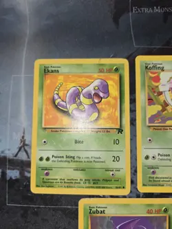 Team Rocket 3 Card Lot Ekans, Koffing, Zubat Pokemon Vintage - Image 2