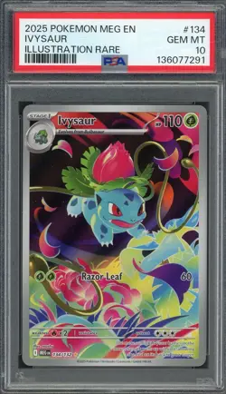 PSA 10 Ivysaur (Illustration Rare) Mega Evolution 134/132 Pokemon Card B27 - Image 1