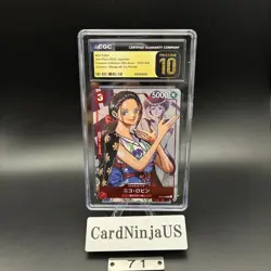 CGC PRISTINE 10 Nico Robin ST01-008 C 25th Edition Parallel ONE PIECE Card Game - Image 1