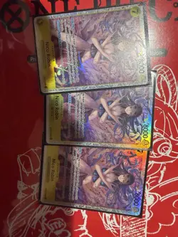 Bandai One Piece CCG EB03 Nico Robin SR Foil Card Lot (3 Card Playset) - Image 1