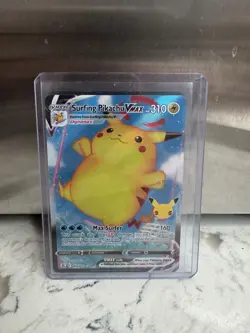 Pokemon Surfing Pikachu VMAX Celebrations 009/025 Holo Rare Full Art Card - Image 1