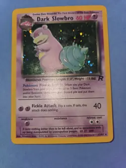 Dark Slowbro Holo 12/82 Team Rocket Vintage Pokemon Card WOTC – Damaged - Image 1
