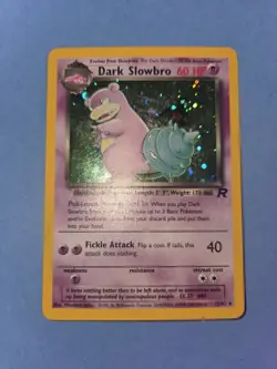 Dark Slowbro Holo 12/82 Team Rocket Vintage Pokemon Card WOTC – Damaged - Image 2