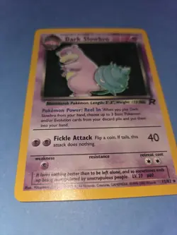 Dark Slowbro Holo 12/82 Team Rocket Vintage Pokemon Card WOTC – Damaged - Image 4