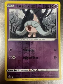 Hatenna 018/073 Champions Path Reverse Holo Pokemon Card NM - Image 1