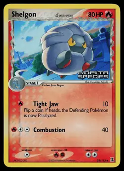 Pokemon Card - Shelgon Delta Species 53/113 Uncommon Reverse Holo Stamped - Image 1