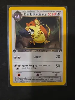 Pokemon Dark Raticate 51/82 1st Edition Non-Holo Card MINT - Image 1