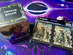 Ultra Pro MTG Tarkir Dragonstorm Temur Roar Deck Box & Sleeves New Sealed - Image 2