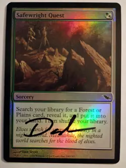 Magic The Gathering - 1x Signed Foil Safewright Quest (mtg) Shadowmoor - Image 1