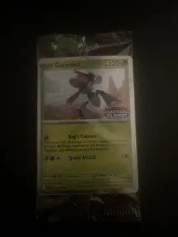 2025 Pokemon Phantasmal Flames Genesect 008/094 Stamped Bestbuy Exclusive SWIRL! - Image 1