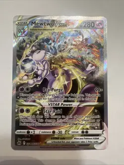 Pokemon TCG Mewtwo VSTAR GG44/GG70 Crown Zenith Galarian Gallery NM - Image 1
