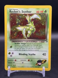 Rocket's Scyther 13/132 Gym Heroes Holo Rare Pokemon English WOTC HP - Image 1