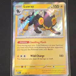 Pokemon TCG Luxray 137/091 SV: Paldean Fates Shiny Rare Holo 150 HP - Image 1