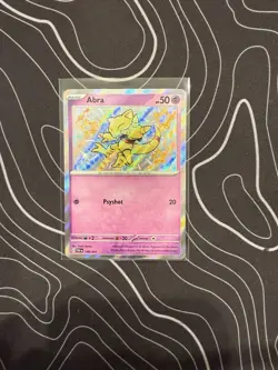 Pokemon TCG Abra Card 148/091 Baby Shiny Holo Paldean Fates Scarlet & Violet - Image 1