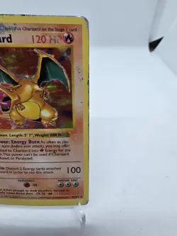 Charizard Base Set Shadowless Holo 4/102 Rare 1999 Pokemon TCG HP DMG - Image 3