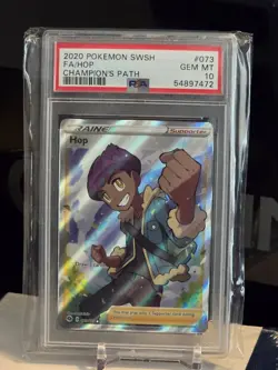 Pokemon Hop 073/073 Champion's Path Full Art Ultra Rare Holo English PSA 10 Card - Image 1