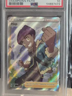 Pokemon Hop 073/073 Champion's Path Full Art Ultra Rare Holo English PSA 10 Card - Image 3