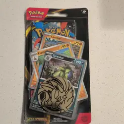 Pokemon TCG Mega Evolution Pack Tyranitar Pupitar Larvitar Promo Coin Booster - Image 1