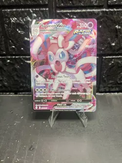 Pokemon TCG 2021 Evolving Skies Sylveon VMAX Full Art Holo 075/203 Near Mint - Image 1