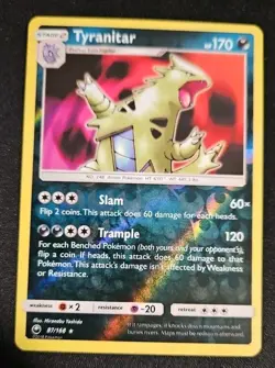 Tyranitar 87/168 SM - Celestial Storm Pokemon TCG NM Reverse Holo - Image 1