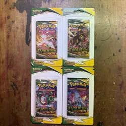Lot de 4 Boosters (Blister) Artset Pokemon : Evolution Celeste - EB7 - NEUF - FR - Image 1
