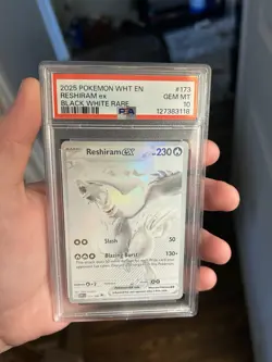 Pokemon Reshiram EX 173/086 White Flare English Black-White Rare Gem Mint 10 - Image 1