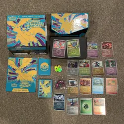 Pokemon Ascended Heroes Opened ETB Reverse Holo Sleeves Dice Coin Dividers Book - Image 1