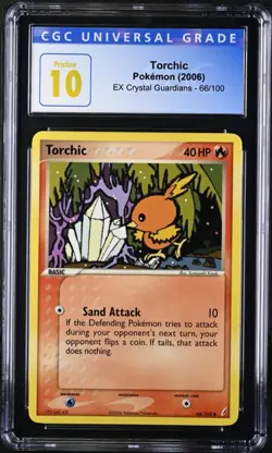 2006 Pokemon Ex Crystal Guardians Torchic 66/100 Cgc 10 Pristine Pop 3! - Image 1