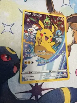 Pikachu SWSH020 Sword & Shield (2020) Black Star Promo Full Art Pokemon TCG NM - Image 2