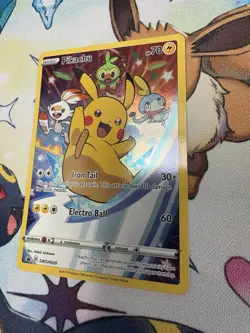 Pikachu SWSH020 Sword & Shield (2020) Black Star Promo Full Art Pokemon TCG NM - Image 3