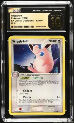 Pokemon 2006 EX Crystal Guardians Wigglytuff HOLO #13 CGC 10 PRISTINE - Image 1