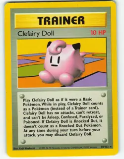Clefairy Doll - 70/102 Base Set - Pokemon TCG - 1999 - Image 1