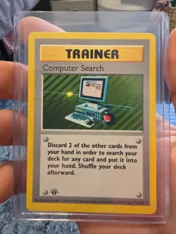 Pokemon Computer Search 1st Editio Base Set Shadowless 71/102 NM - Image 1