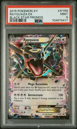 2015 POKEMON BLACK STAR PROMO RAYQUAZA #XY69 PSA 9 MINT pop 159 - Image 1