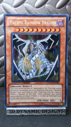 | Yugioh Malefic Rainbow Dragon YMP1-EN005 Secret Bonds Beyond Time LP 🔥 | - Image 1
