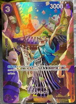One Piece CCG - Uso-Hachi (SP) ST18-001 - Royal Blood (OP-10) - Rare Holo Mint+ - Image 1