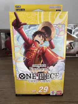 One Piece TCG English Starter Deck 29: Egghead (ST29) Open Box No Bonus Pack! - Image 1
