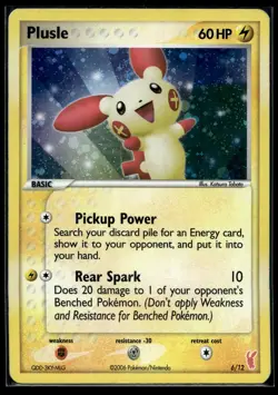 Pokemon Minun EX Trainer Kit 2 Plusle Deck 6/12 Holo Common Card 2006 - Image 1