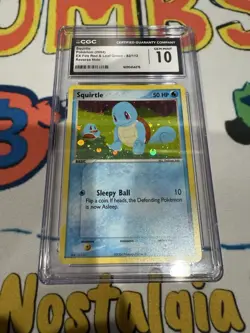 CGC 10 Squirtle EX Fire Red & Leaf Green 82/112 Reverse Holo Pokemon Card - Image 1
