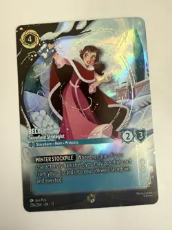 Disney Lorcana Belle Snowfield 236/204 Enchanted Rare Winterspell Card - Image 1